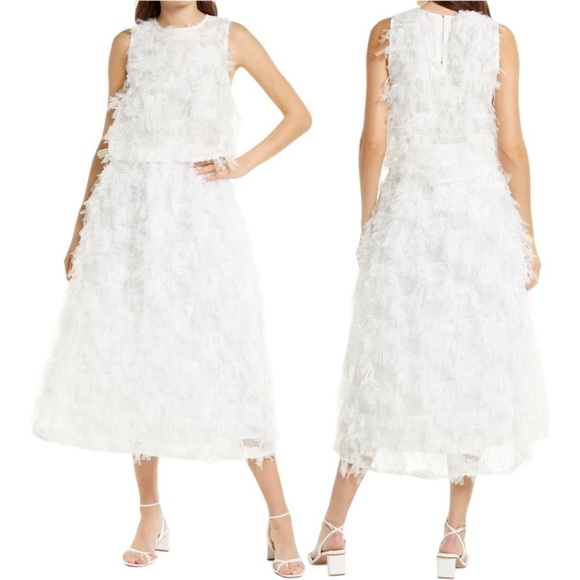 NWT AmyLynn Large Sleeveless A-Line Dress White - Picture 1 of 8
